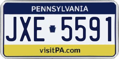 PA license plate JXE5591