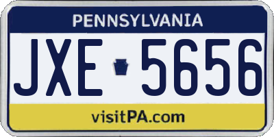 PA license plate JXE5656