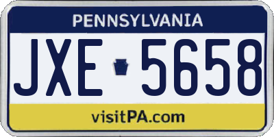 PA license plate JXE5658