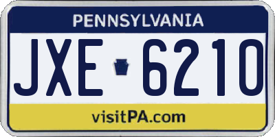 PA license plate JXE6210