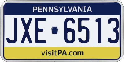 PA license plate JXE6513
