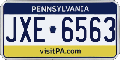 PA license plate JXE6563