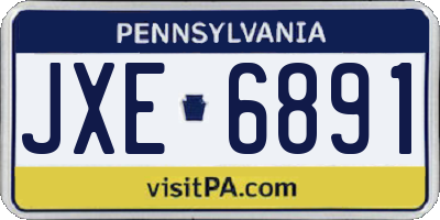 PA license plate JXE6891