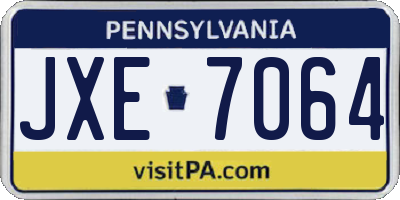PA license plate JXE7064