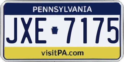 PA license plate JXE7175