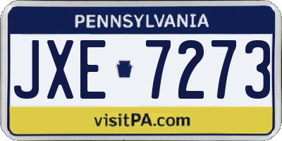 PA license plate JXE7273