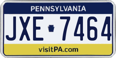 PA license plate JXE7464