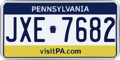 PA license plate JXE7682