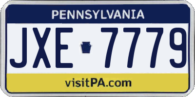 PA license plate JXE7779