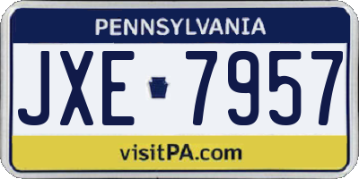 PA license plate JXE7957