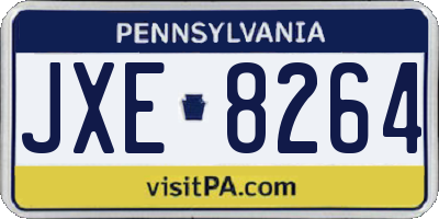PA license plate JXE8264