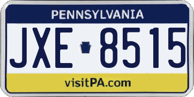 PA license plate JXE8515