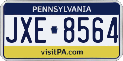 PA license plate JXE8564