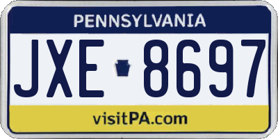 PA license plate JXE8697