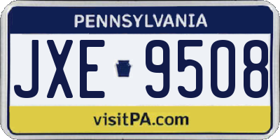 PA license plate JXE9508