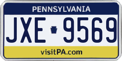 PA license plate JXE9569