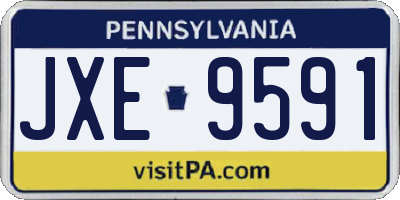 PA license plate JXE9591