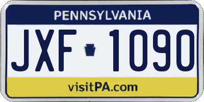 PA license plate JXF1090