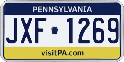PA license plate JXF1269