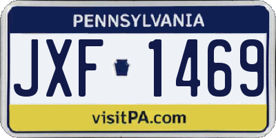 PA license plate JXF1469