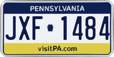 PA license plate JXF1484