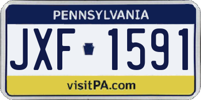 PA license plate JXF1591