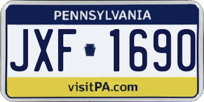 PA license plate JXF1690