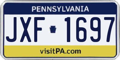 PA license plate JXF1697