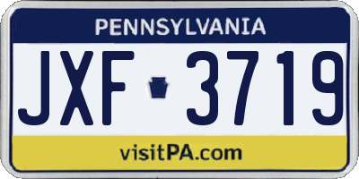 PA license plate JXF3719