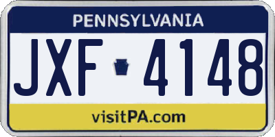 PA license plate JXF4148