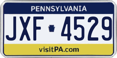 PA license plate JXF4529