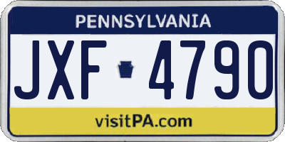 PA license plate JXF4790