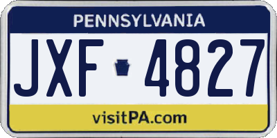 PA license plate JXF4827