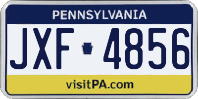 PA license plate JXF4856