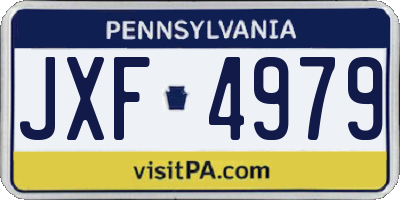 PA license plate JXF4979