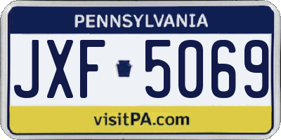PA license plate JXF5069