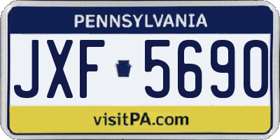PA license plate JXF5690