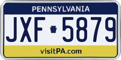 PA license plate JXF5879