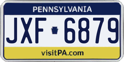PA license plate JXF6879