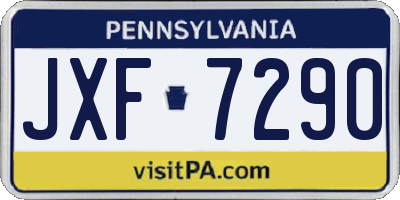 PA license plate JXF7290