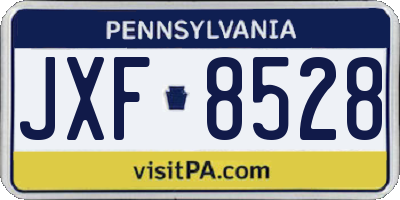PA license plate JXF8528