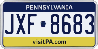 PA license plate JXF8683