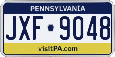PA license plate JXF9048
