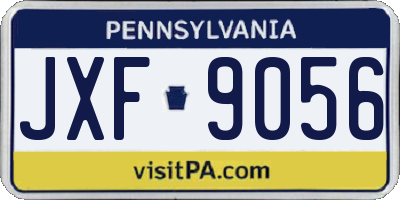 PA license plate JXF9056