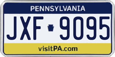 PA license plate JXF9095