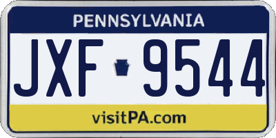 PA license plate JXF9544