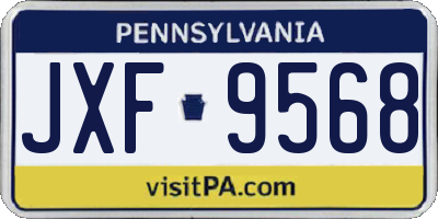 PA license plate JXF9568