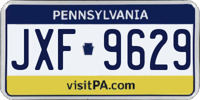 PA license plate JXF9629