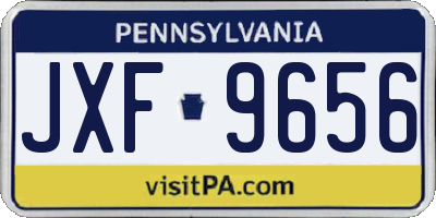 PA license plate JXF9656
