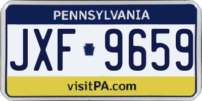 PA license plate JXF9659